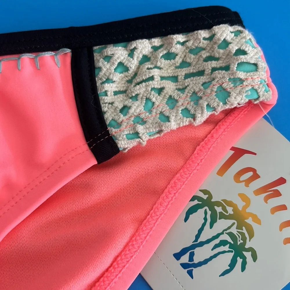 Coral Peach Smoothie Swimwear Bikini Bottom - Picture 3 of 9